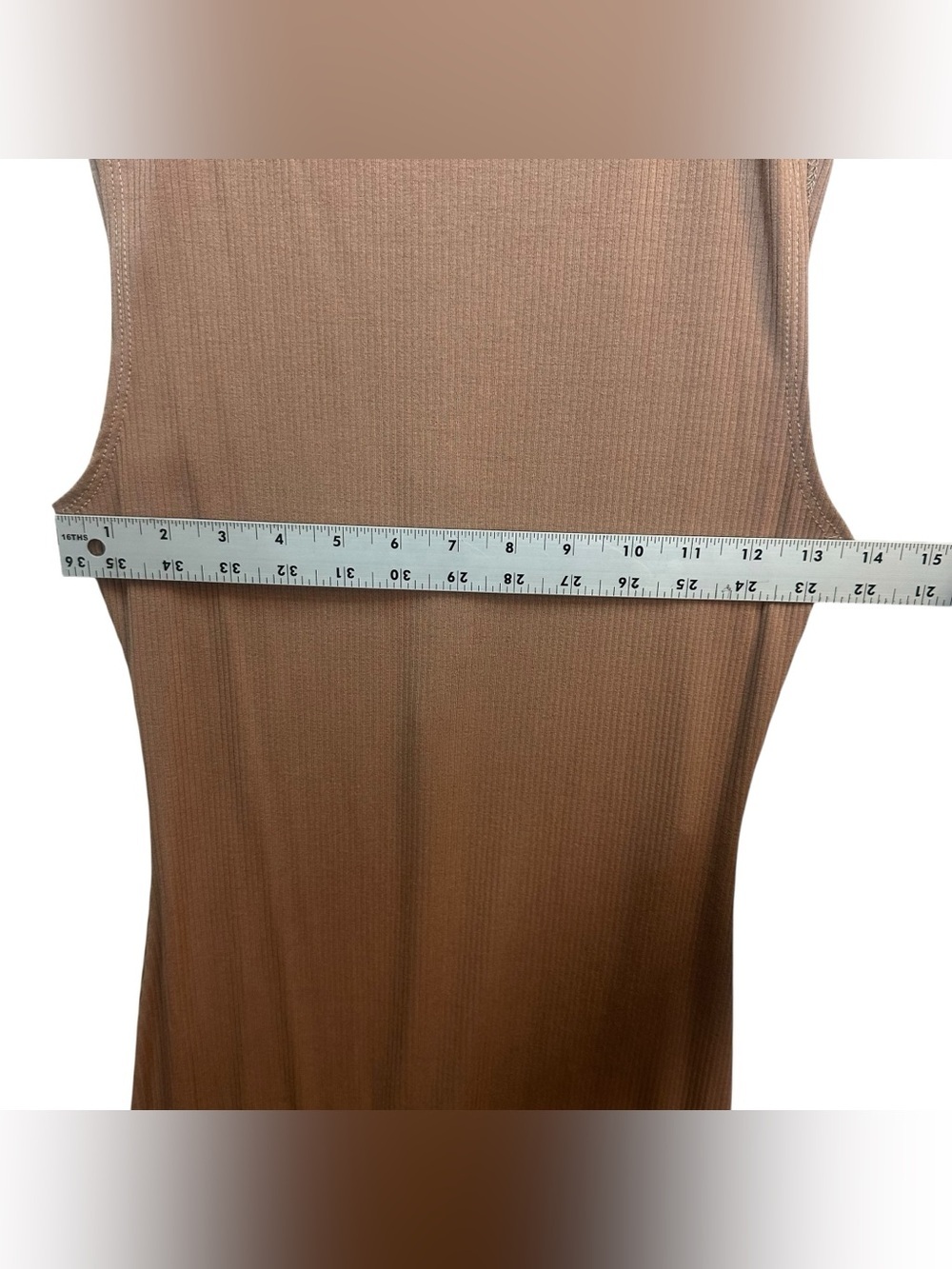 Lilly’s Kloset Brown Ribbed Mock Neck Sleeveless Jumpsuit Catsuit L NWT - Picture 6 of 10